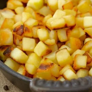 Fried potatoes with coconut oil La Maison du coco recipes