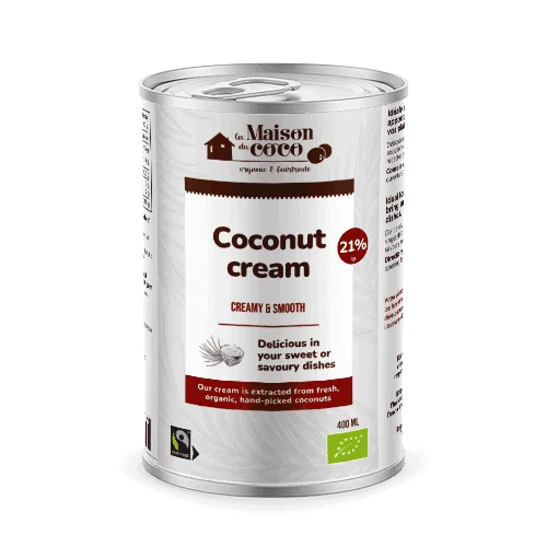 Organic coconut cream 21% fat La Maison du coco