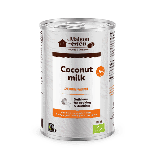 Organic coconut milk 15 % 400 ml La Maison du coco