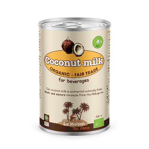 Organic coconut milk 6% 400ml fat La Maison du coco