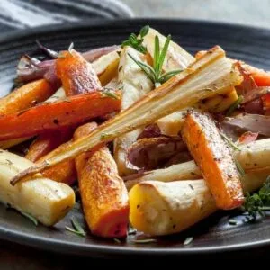 Recette de légumes rôtis à l'huile de noix de coco